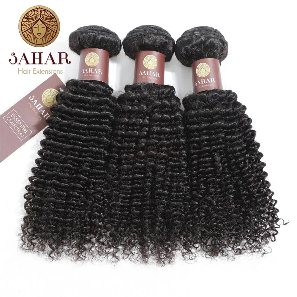 Paquete de pelo rizado SAHAR con 4*4 pelucas de cierre de encaje parte libre 3/4 + 1 extensiones brasileñas cabello Remy 100% humano