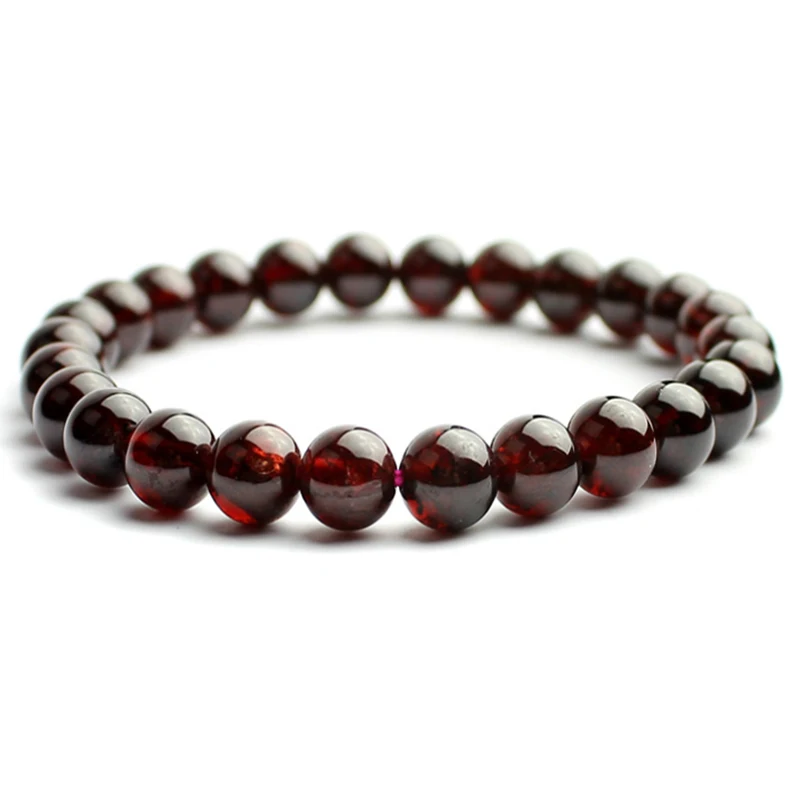 January Birthstone Natural Garnet Bead Bracelet Claret Red Handmade January Birthstone Natural Garnet Bead Bracelet Claret Red Handmade Pulseras Stretch Cord Jewelry Whole In Strand Bracelets From Accessories