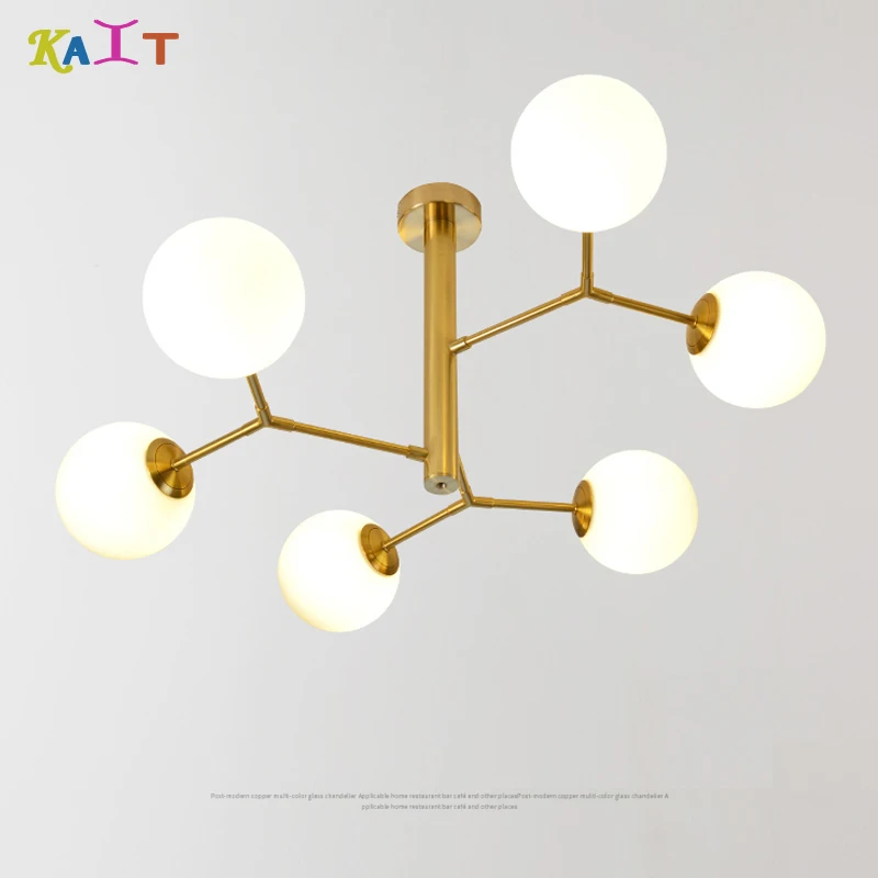 Каит пост современный Nordic люстры потолок Гостиная E27 Стекло абажуры Led подвесная люстра