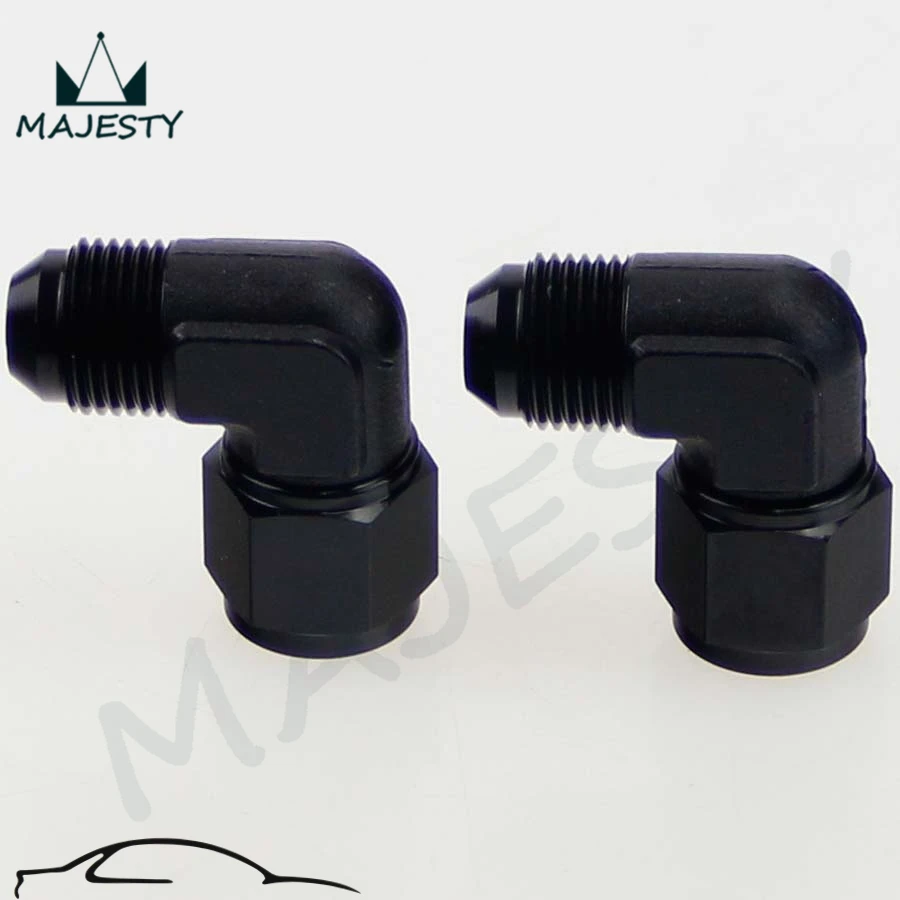 6an Fuel Line AN6 Female To 6AN Female 90 Degree Swivel Coupler Fitting Adapter Union Aluminium Anodized Black 6an Fittings - Foto 13