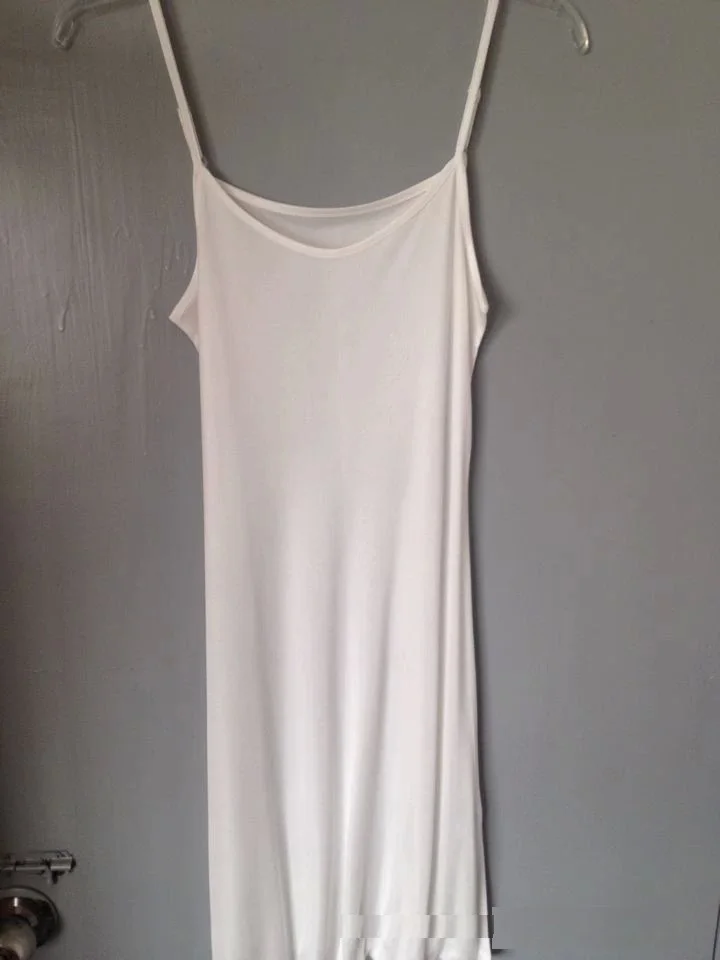 2014 Summer New Store Experience Ladies Fine Silk Strap Dress Long