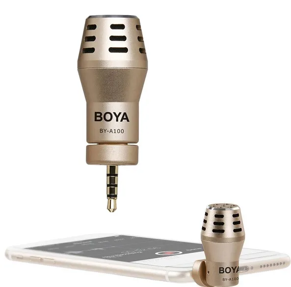 

BOYA BY-A100 Omni Directional Condenser Phone Microphone for iPhone 6/6S/5/5S iPad iPod Android Samsung S6 S5 S4 HTC