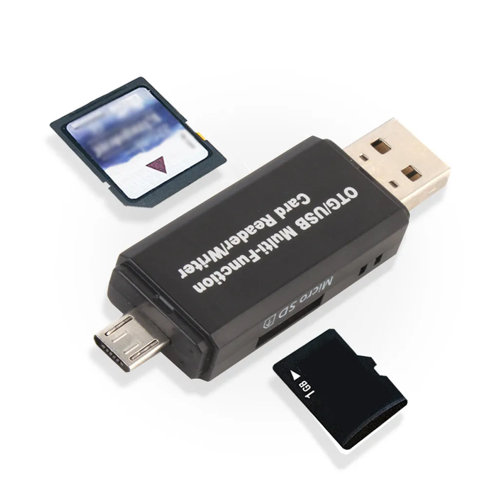 Vovotrade 3 в 1 Multi-функция чтения карт SD карты TF триплет OTG Smart card reader адаптер для Macbook Pro Прямая