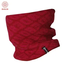 Зимняя трикотажная маска для лица, для спорта на открытом воздухе, Мужская двухслойная полярная флисовая ветрозащитная Теплая Лыжная велосипедная петля, шарф, вязаная Шея