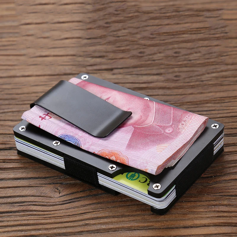 1 Pcs Slim Mini Business Card Holder Minimalist Metal Wallets Aluminum Card-in Card & ID Holders ...