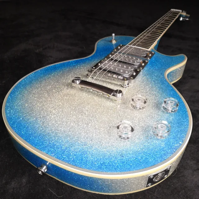 Forestwind Guitar Custom Metal Particles Are Blue Electric Forestwind Guitar Custom Metal Particles Are Blue Electric With Shining Paint Chrome Hardware Free Shipping