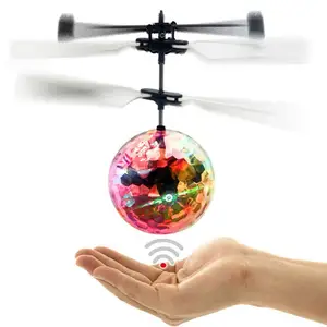 RC Flying Ball Luminous Kid's Flight Balls Hand Inductive Antistress Toy Infrared Induction Flash Disco Light Up Flying Toy