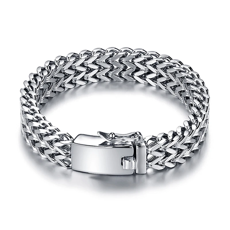 

Rock Men Motorcycle Chain Bracelet Stainless Steel Hiphop Hand Charm Biker Women Wristband Bracelets 014