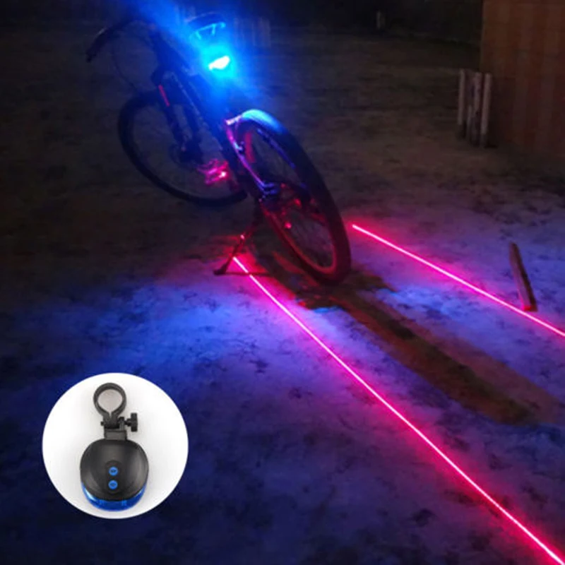 BRO Прокат велосипедов света задняя светодио дный Light 2 лазеры ночь Велоспорт велосипед седло безопасности MTB дорожный Задние огни лампа