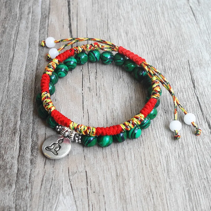 Женский и мужской браслет из малачита бусин 2 шт./компл.|strand bracelets|mala braceletbracelet lucky |
