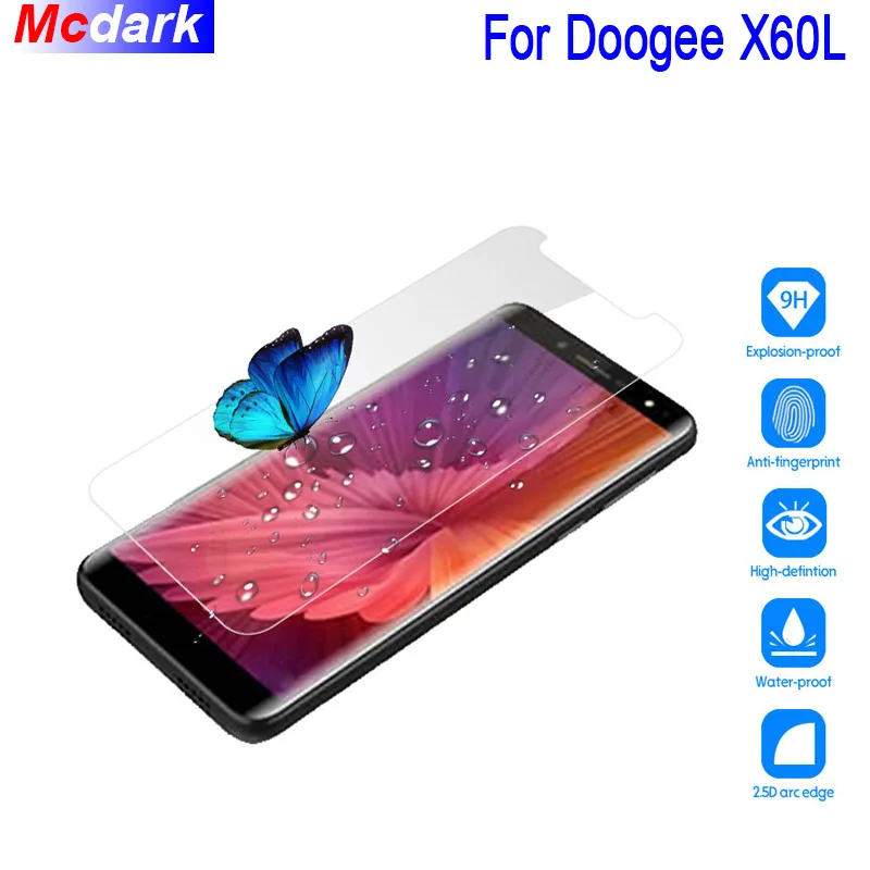 

Mcdark 9H Tempered Glass For Doogee X60L Screen Protector Film For Doogee X60L Cover Glass Film Easy To Install Phone Film