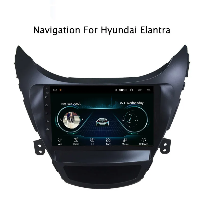 

9" 2.5D IPS Android 8.1 Car DVD GPS Player For Hyundai Elantra 2011 2012 2013 2014 Car Radio Stereo Head Unit with Navigation