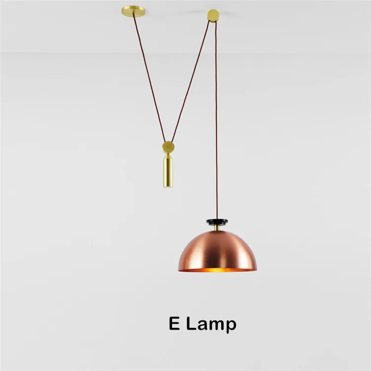 Подвесной светильник в скандинавском стиле с дизайном в виде шкива, креативный художественный светильник для столовой, гостиной, светодиодный подвесной светильник в помещении