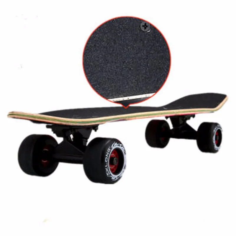 Клен Cruiser Скейтборд 26x7 "Профессиональный скейтборд Longboard скейтборды полный для обувь девочек мальчиков Акула синий черный