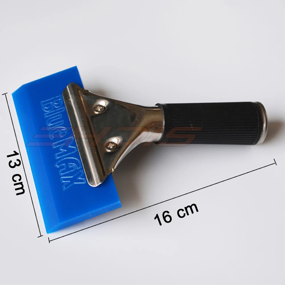 EHDIS металлическая ручка Ракель с резиновым BlueMax лезвие оконный оттенок очиститель инструмент виниловая пленка для оклейки автомобиля резиновый Beaf нажимной Ракель