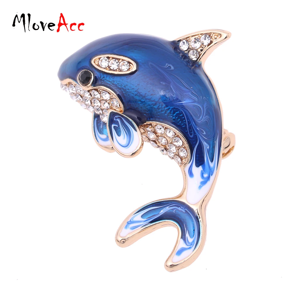 Buy MloveAcc Fashion Jewelry Blue Enamel Crystal