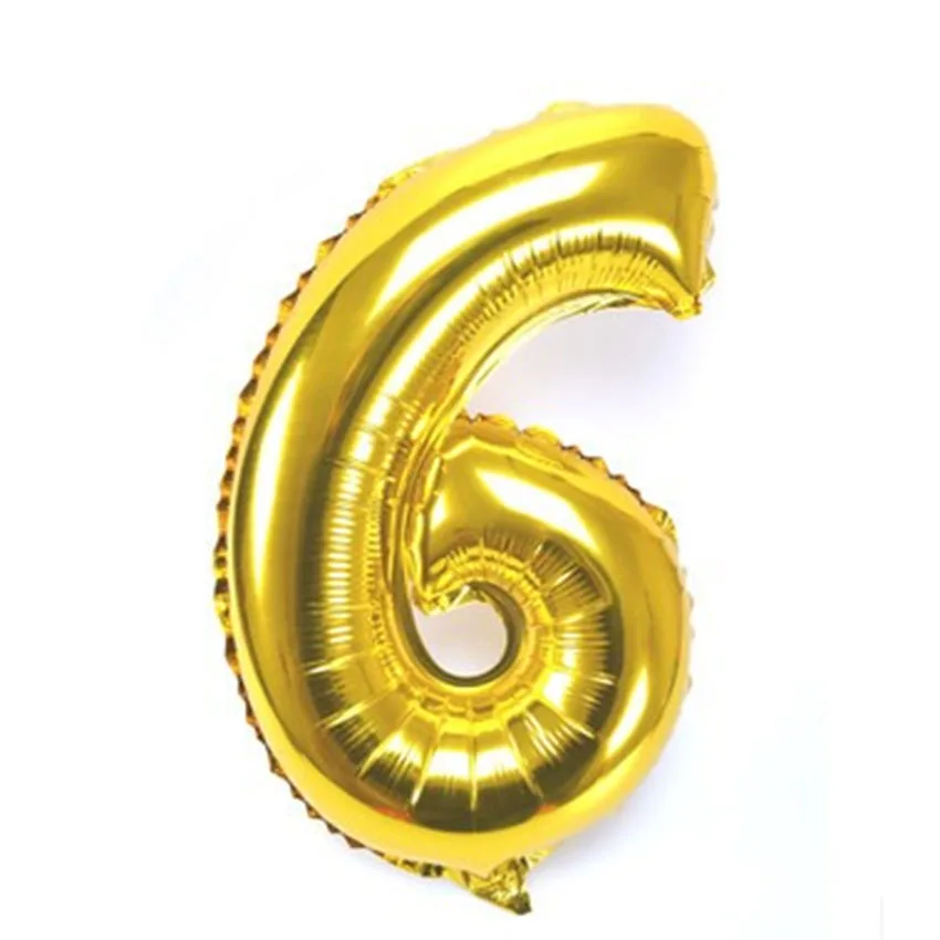 32 дюйма Золотое серебряное число фольгированных воздушных шаров цифра с днем рождения Свадебные украшения с буквами вечерние шары - Цвет: gold