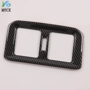 

For Toyota RAV4 2019 2020 Car Styling Interior Rear Air Condition AC Vent Outlet Cover Trim carbon fiber Auto Accessories 1pcs