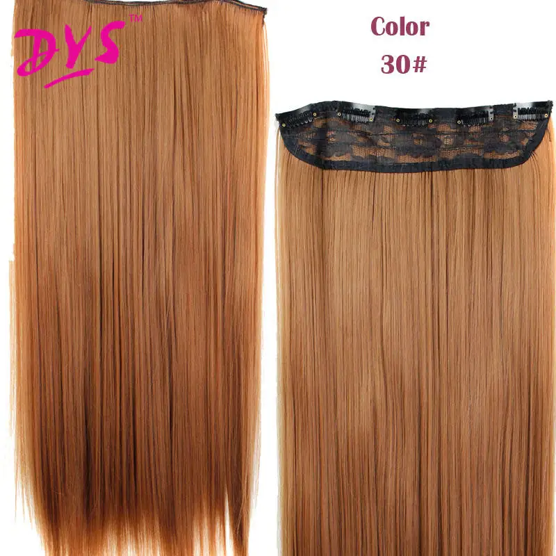 Deyngs 5 Clips Natural straight Clip In Hair Extention 24inch 34 Full Head Clip in HairPieces Long Fake False Synthetic Hair (12)