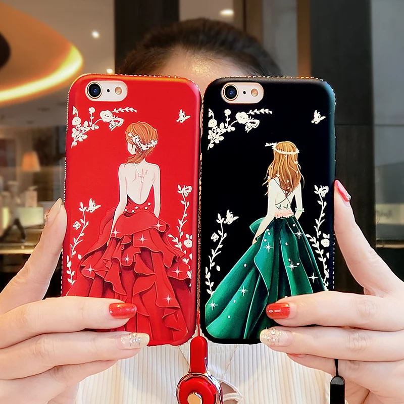 Мягкий силиконовый блестящий чехол со стразами для iphone 7 SE 5 5S 6 6s 8 Plus X экрана