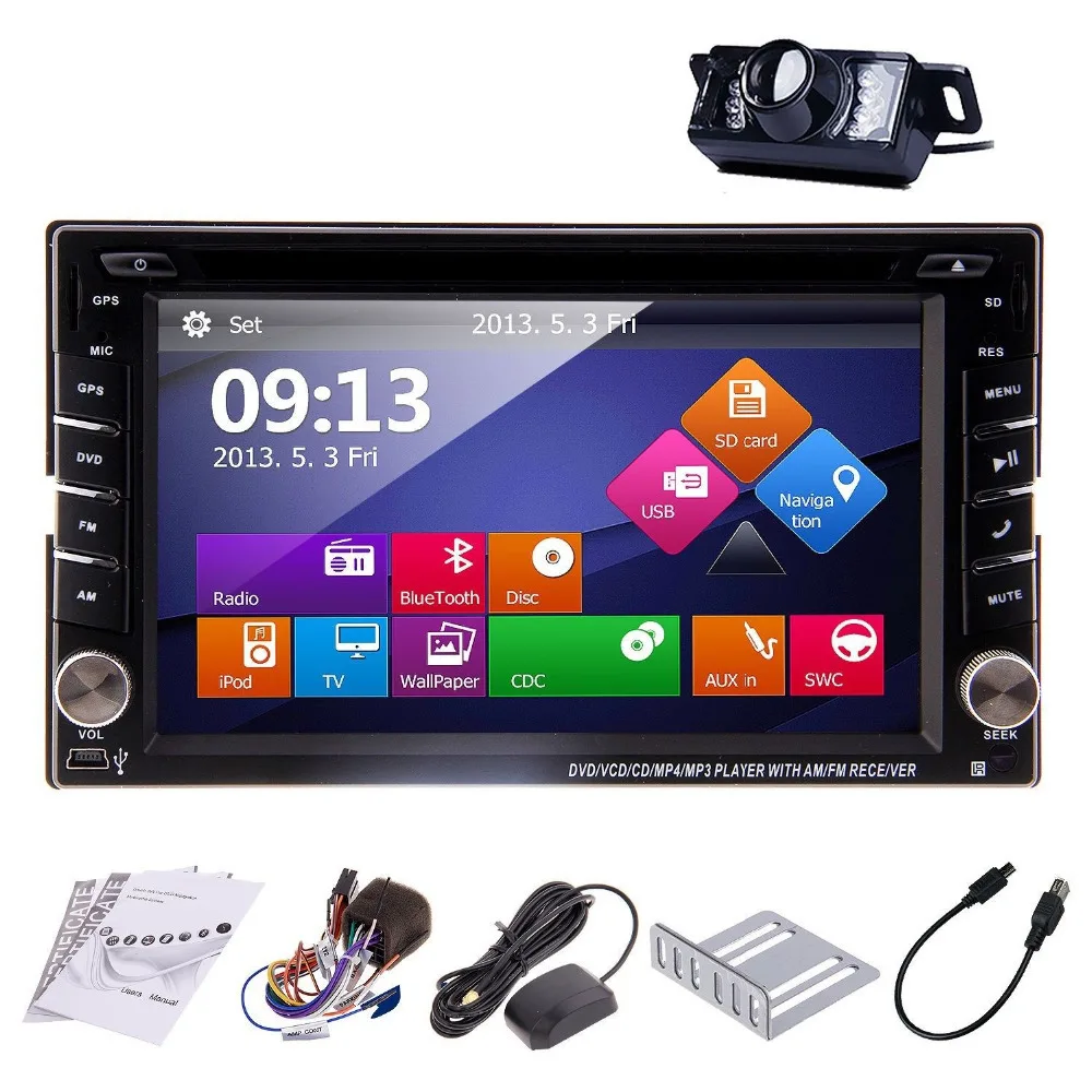 Windows HD Touch Screen In Dash Double 2DIN GPS Car Stereo DVD GPS