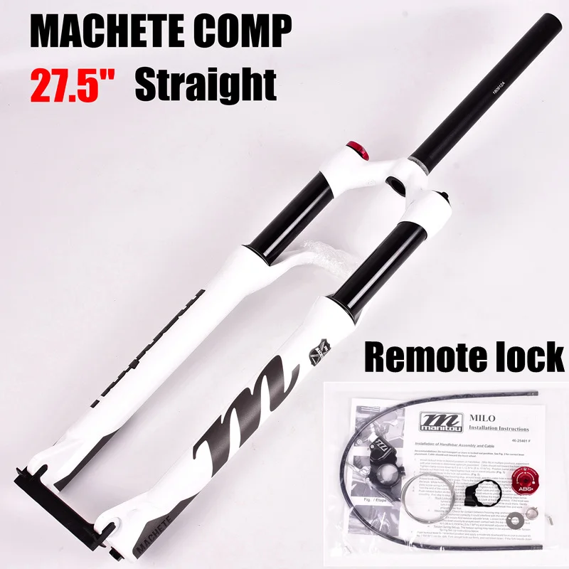 Велосипедная вилка Manitou Machete Comp Marvel 27,5 29er, воздушные вилки для горного велосипеда MTB, масло для подвески и газовая вилка SR SUNTOUR - Цвет: 27Remote Straight WT