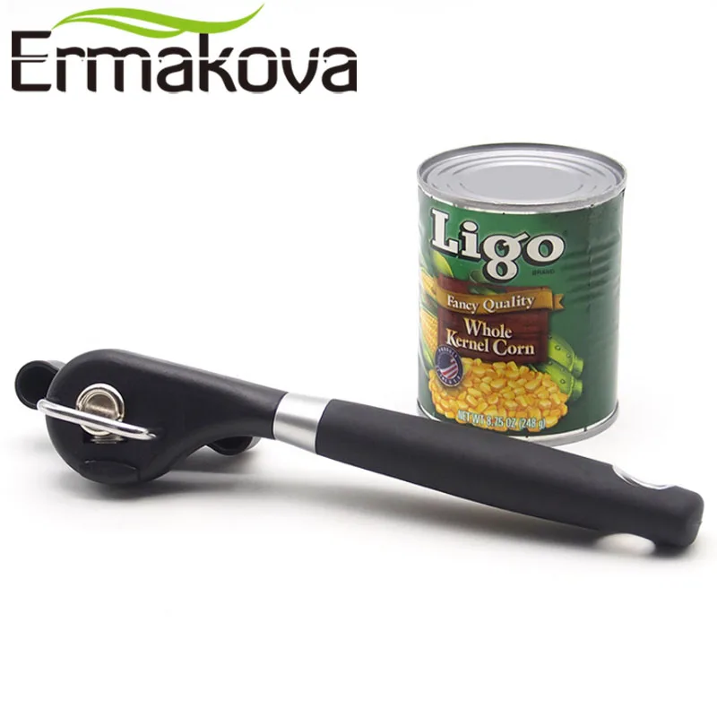 

ERMAKOVA Smooth Edge Can Opener Ergonomic Manual Opener Side Cutting Safe Can Opener Kitchen Gadgets for Jars Canisters