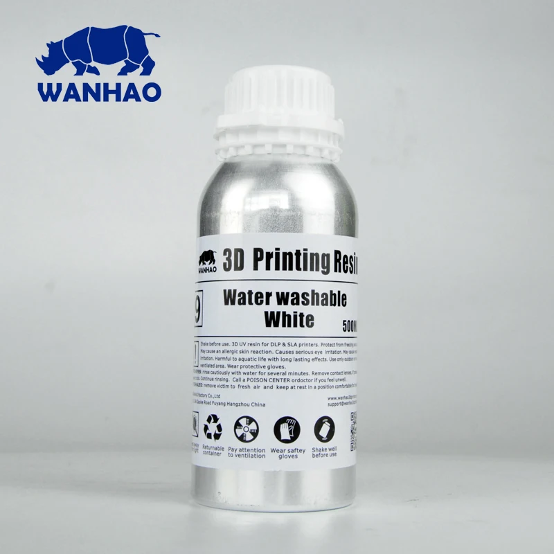 Wanhao воды моющаяся Резина 405NM УФ смолы для Wanhao D7 принтер 3d принтер для DLP 3D-принтеры серый белый прозрачный Цвет 1L (1000 мл/бутылка)