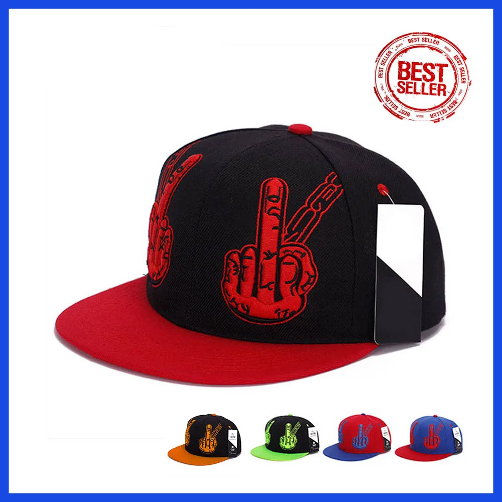 

Explosive Casual Street Baseball Cap Men Size Adjustable Finger Pattern Design Trend Cotton Baseball Cap Unisex Hat Cap Hip Hop