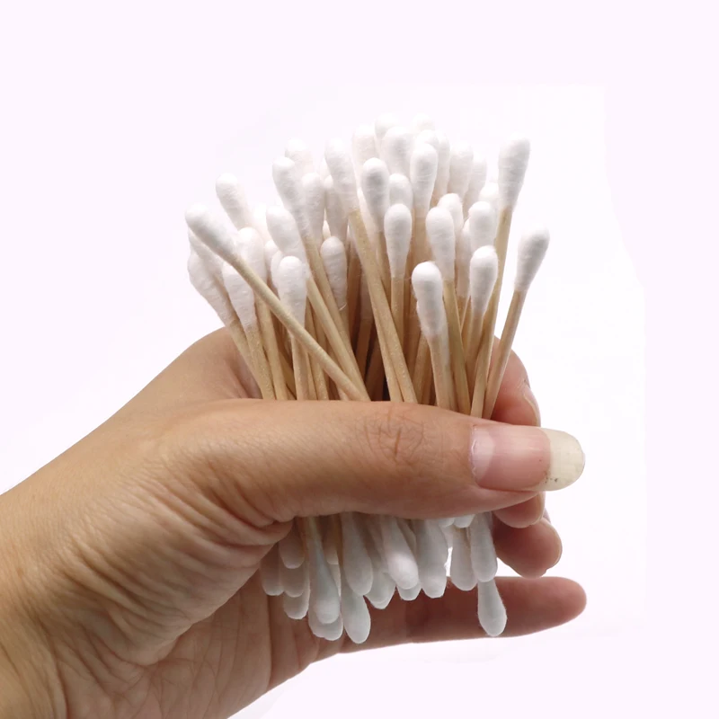 1Pack Wood Cotton Buds Head Health Makeup Cosmetics Ear Sticks Clean