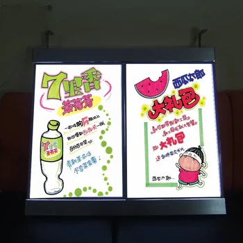 

(2 Graphics/column) Single Sided Illuminated LED Menu Board Signs,Menu Led Light Box for Hotel,Restaurant,Cafe,Takeaway
