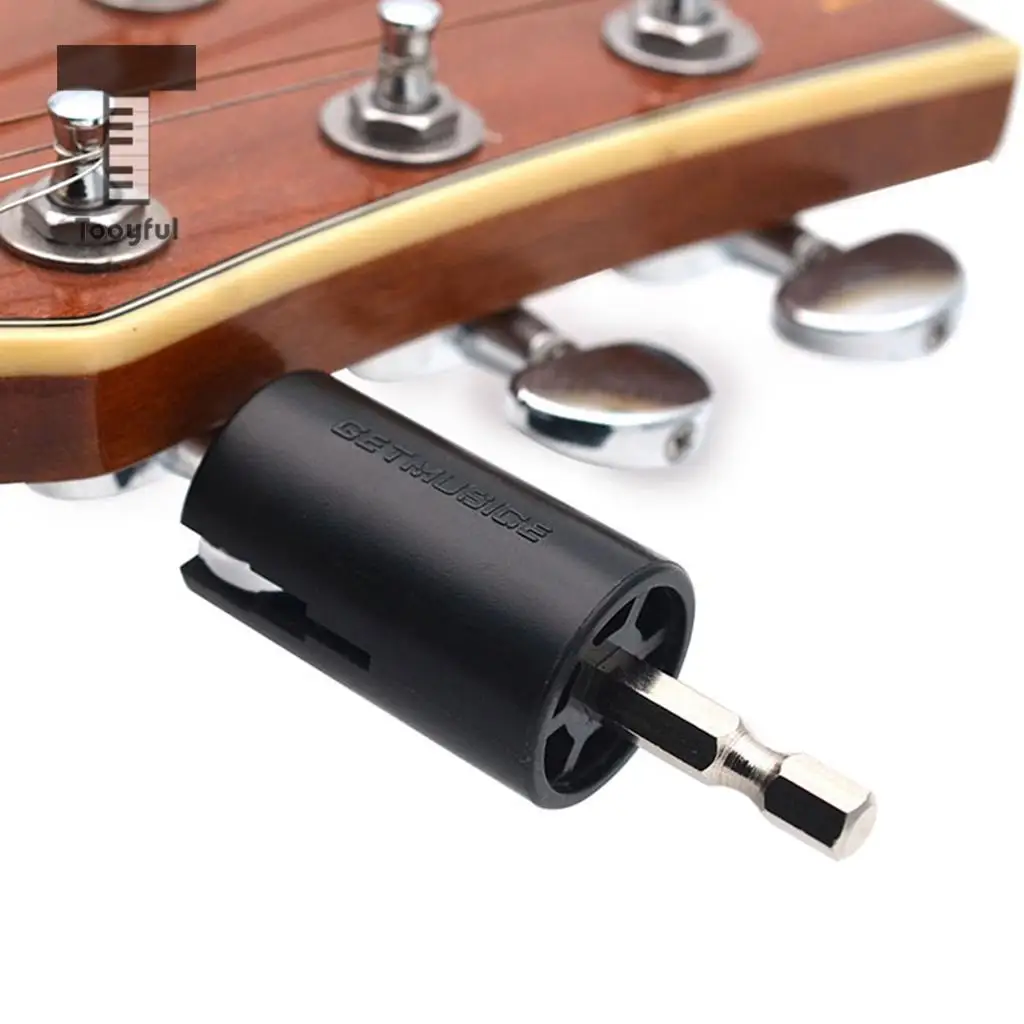 Tooyful Portable String Peg Puller Removal Head Electric Drill for Guitar Bass Banjo Repair Tool