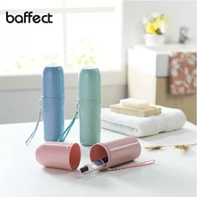 Двойной использовать стаканчик для зубной щетки Пшеничная солома портативная зубная щетка держатель зубной пасты двойные чашки контейнер для путешествий аксессуары для ванной коробка