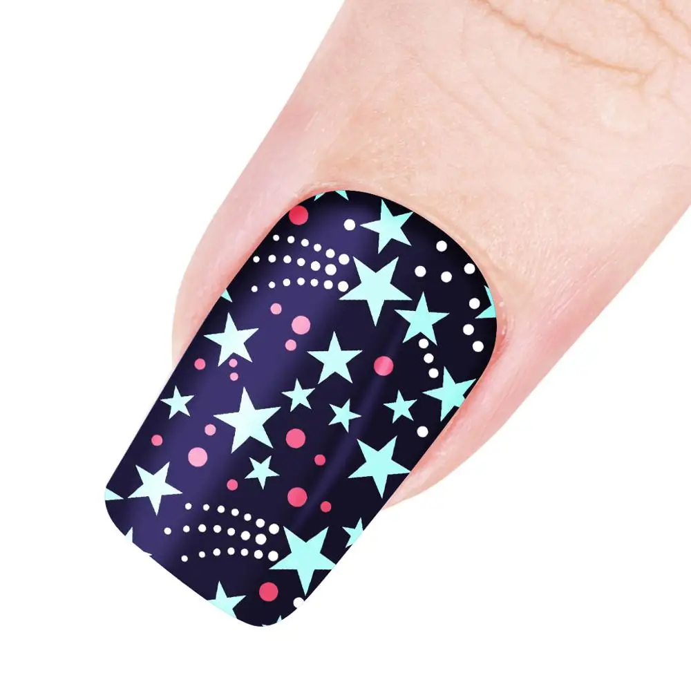 BEAUTYBIGBANG 6*12 см прямоугольник звездное небо дизайн ногтей штамп шаблон Звезда и Луна тема дизайн маникюрная пластина с изображениями для нейл-арта XL-54