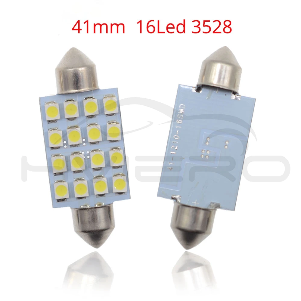 2 шт. 3528 1210 белый 16 SMD СВЕТОДИОДНЫЙ Автомобильный Купол гирлянда интерьерные лампочки 31 мм 36 мм 39 мм 41 мм Автомобильный светильник на крышу багажника автомобиля DC 12 В