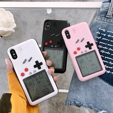 Retro GB Gameboy Tetris fundas de teléfono para iPhone 6 6s 7 8 Plus TPU suave puede jugar juego Blokus Funda de consola para iPhone X XS XR Max