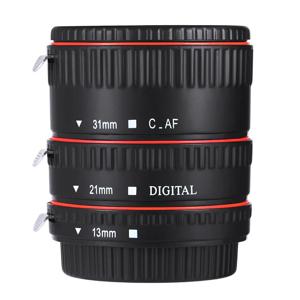WEIHE Auto Focus Macro Extension Tube Set for Canon SLR Cameras EF EF-S Lens 700d t5i 7d 5d Accessory 13MM 21MM | Электроника