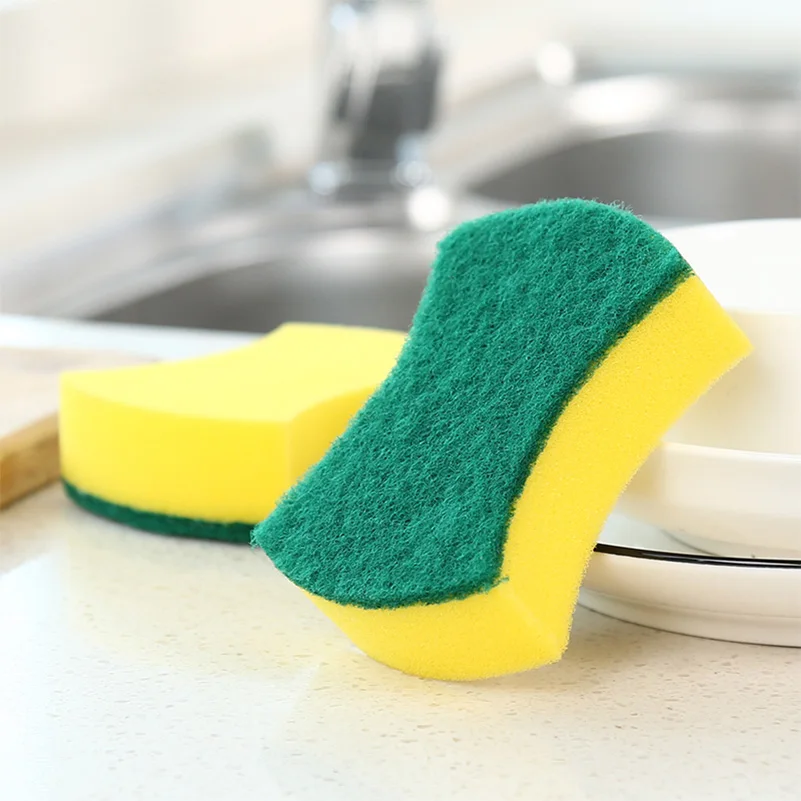 10Pcs Lot Kitchen Wipes Sponge Scouring Pad Cleaning Cloth Dishcloth 