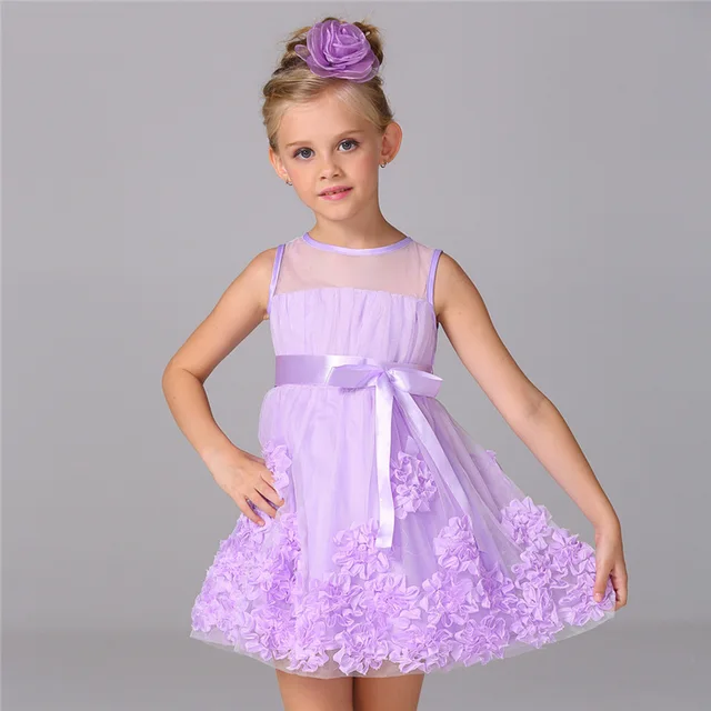 New Summer Style Flower Girls Dress Girl Fashion White Blue Tutu ...