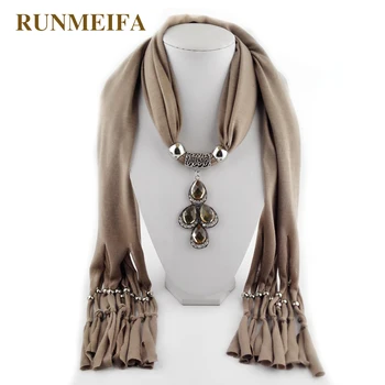 

[RUNMEIFA] Retail Selling Fashion Design New MultiColors Women/Lady's Jewelry Scarf Necklace Cotton Scarves Pendant Scarves