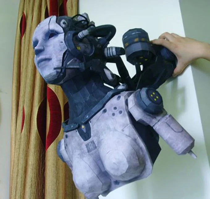 3D Бумага модель Star Terran женщина Adjutant ручной работы DIY готовой размер 54 см высокий бумажные игрушки