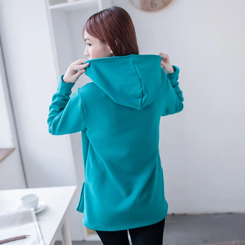 Emotion Moms New Winter Pregnancy Maternity Clothes Tops For Pregnant Women Breastfeeding Hoodie Sweater Maternity Tops 4