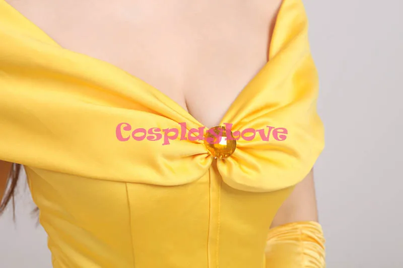 CosplayLove Custom Made Beauty And The Beast Belle Princess Yellow Short Dress Cosplay Costume For Halloween Christmas Party (5)
