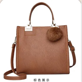 

Brand Luxury Ladies Hand Bags Fashion Tote Casual Women Bags Designer High Quality Shoulder Bags For Women With Hairball