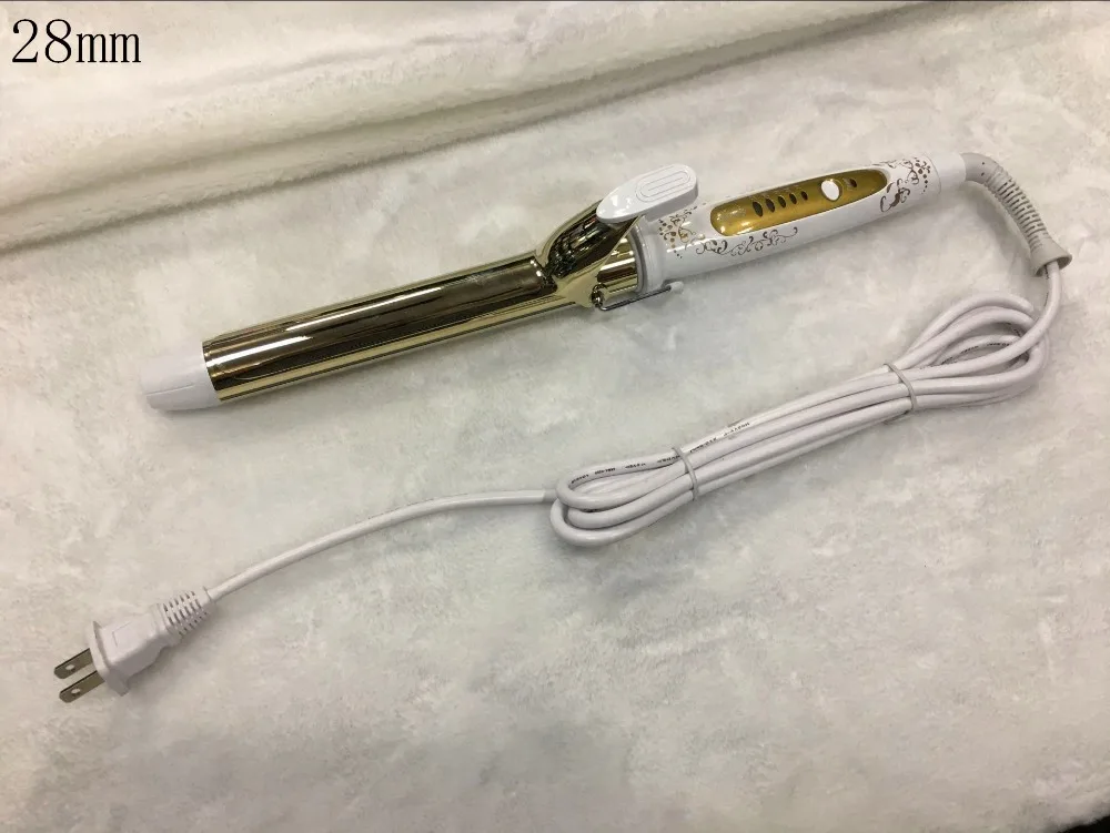 Высококачественные профессиональные бигуди для волос Золотое покрытие тепловые трубы белая ручка 5 размер 100-240 В