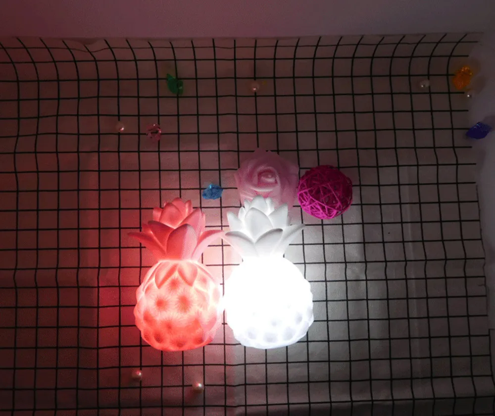 SUPERNIGHT Pineapple LED Night Light Silicone Lampada Home Decoration Bedroom Bedside Desk LED Table Lamp for Baby Kids Toy Gift (14)