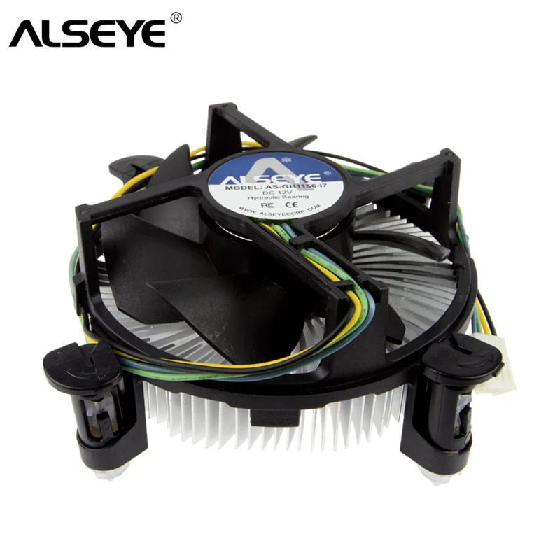 ALSEYE кулер для процессора 90мм PWM 4pin охлаждающий процессор с радиатором и медный базовый охладитель для 1155/1156/1150/1151
