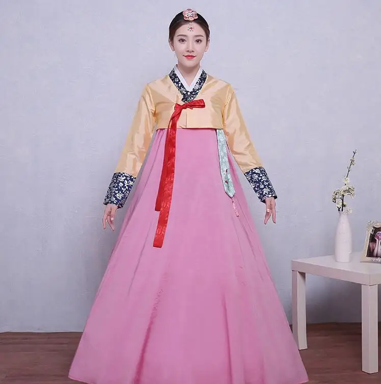 Женское платье с длинным рукавом классическое корейское платье|korean traditional dress|korean