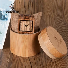 BOBO BIRD CdL24 Men Oblong Shape Zebra Stripe Wooden Watches with BOBO BIRD Pattern on the