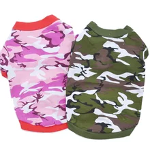 Весенне-летняя одежда для домашних животных, модная камуфляжная футболка для маленькой собачки, хлопковая футболка, худи для щенка, пуловер, свитер Чихуахуа терьера